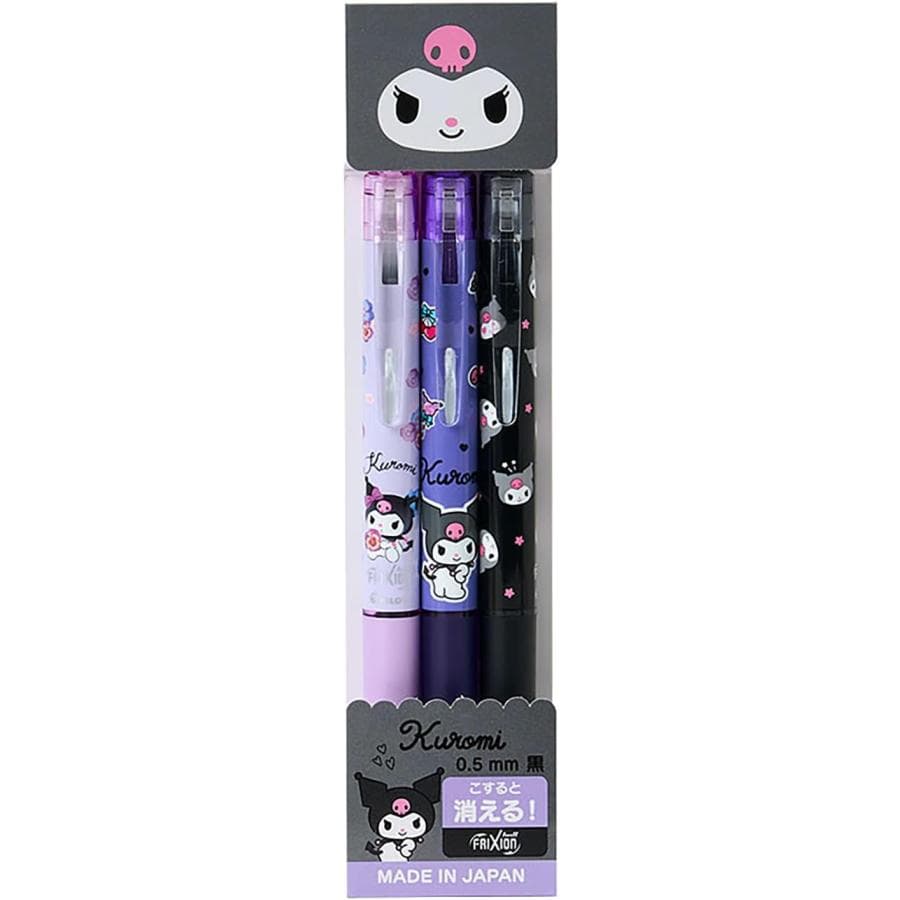 サンリオ SANRIO フリクションボールノック3本セット クロミ クロミちゃん ゲルインキボールペン ブラック3本…