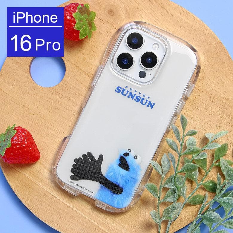 iPhone16 Pro ケース パペットスンスン クリスタルクリアケース TPU カバー インナーシート付き…