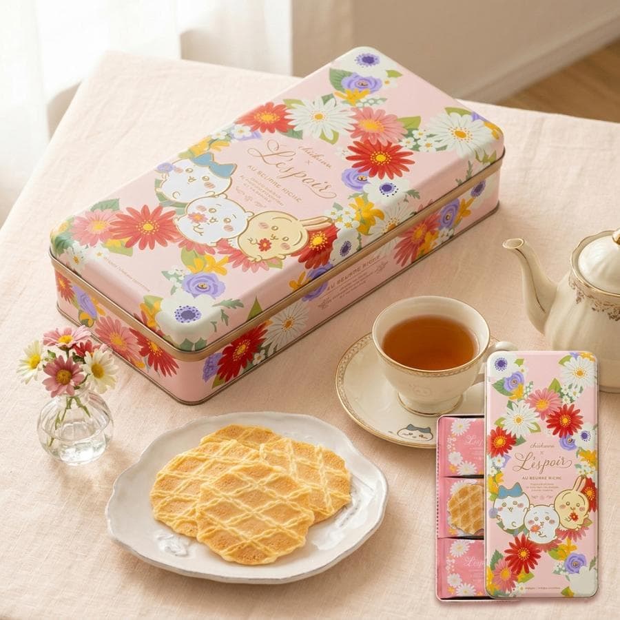 ちいかわ お菓子 24枚 クッキー缶 缶入りお菓子 バタークッキー 神戸風月堂 レスポワール 焼き菓子 かわいい…