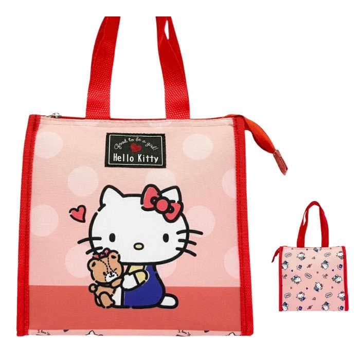 サンリオ ハローキティ 保冷 保温 ランチトートバッグ スクエアトートバッグ 保冷バッグ ランチバッグ お弁当…