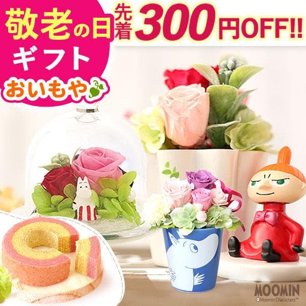 敬老の日 プレゼント 2026 ギフト 花 誕生日プレゼント お祝い ムーミン 花とスイーツ グッズ スイーツ…