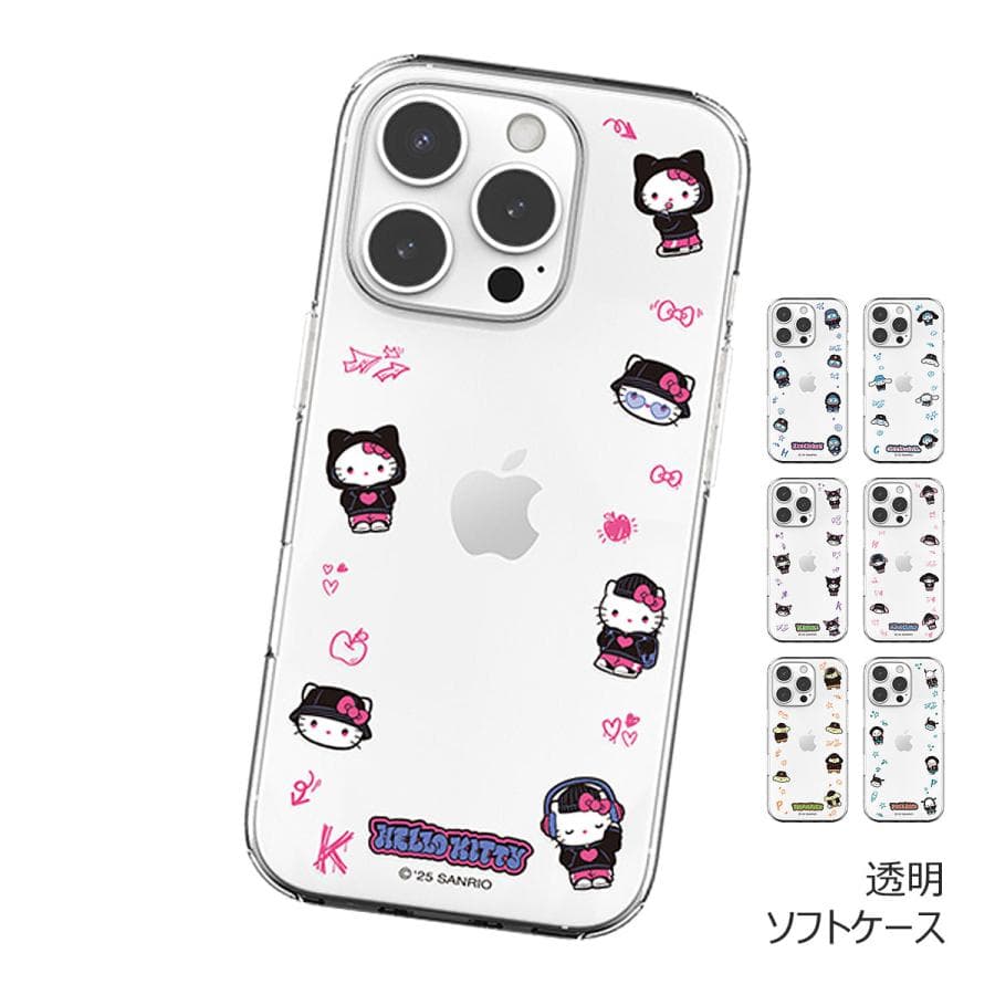 【並行輸入品】 Sanrio Characters Hip-hop Clear Jelly ケース iPhone…