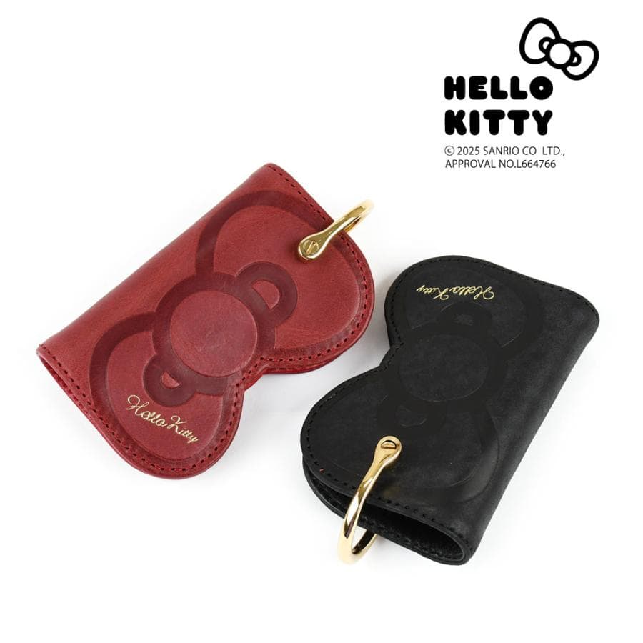 HELLO KITTY ハローキティ キーケース KEY RIBBON リボン型 レディース 本革 レザー 牛革…