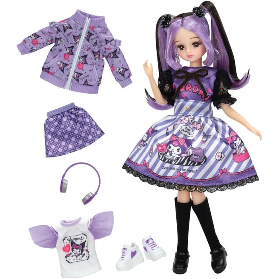 クールなクロミ リカちゃん DX カジュアル&パープルワンピセット