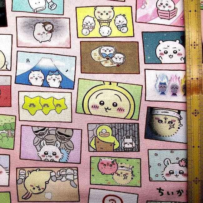 キャラクター 生地 布 ちいかわ( ピンク系 ) 柄番号11 ( 2026 ) オックス ( インクジェットプリント…