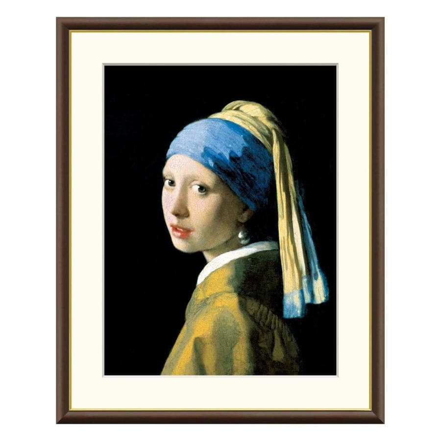絵画 世界の名画 真珠の耳飾りの少女 ヨハネス・フェルメール 額入り インテリア アート 額絵 高精彩複製画…