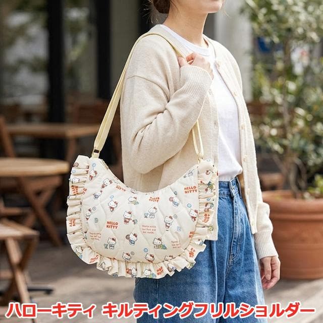 ハローキティ キルティングフリルショルダー 爆買 HelloKitty ハローキティ公式 オフィシャル…