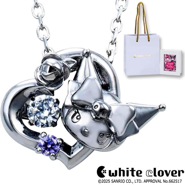 whiteclover クロミ 20周年アニバーサリーダンシングストーンネックレス ブラックロジウム ジュエリー…