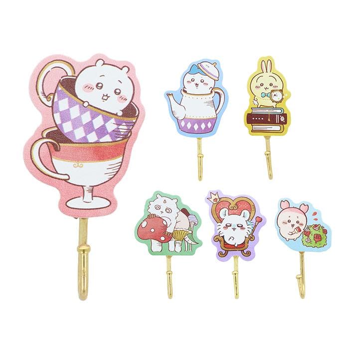 ちいかわ Wonder Tea Time 木製マグネットフック ワンダーランド ちいかわ ハチワレ うさぎ モモンガ…