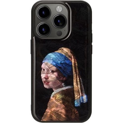 ROA iPhone15 6.1インチ 天然貝ケース ikins 真珠の耳飾りの少女 I25479i15PR