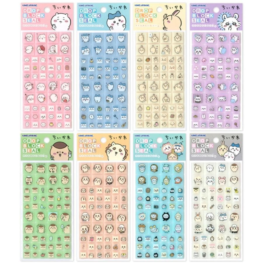 ちいかわ ドロップブロックシール 1シート シール ステッカー 立体 デコ キャラクター かわいい 正規品