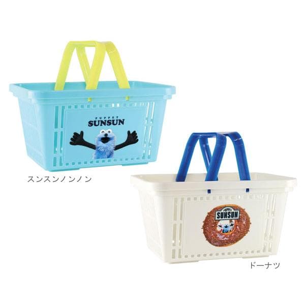パペットスンスン キャラバスケット スンスン ノンノン ドーナツ ゾンゾン 買い物かご 収納ケース 収納 おもちゃ箱…
