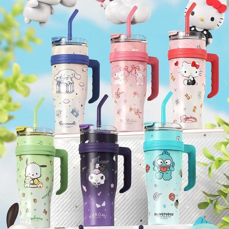 1200ml ハンギョドン クロミちゃん マイメロ シナモン 猫柄ちゃん シナモン ポチャッコ 魔法瓶 保温 保冷…
