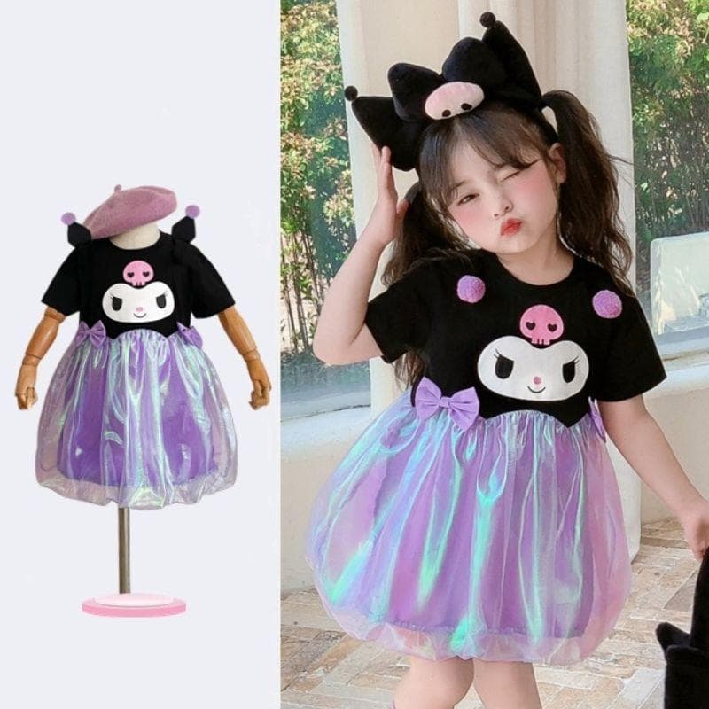 クロミちゃん ちゃん ワンピース 子供 キッズ 半袖 ドレス 女の子 服装 演出服 萌え グッズ 誕生日 プレゼント…