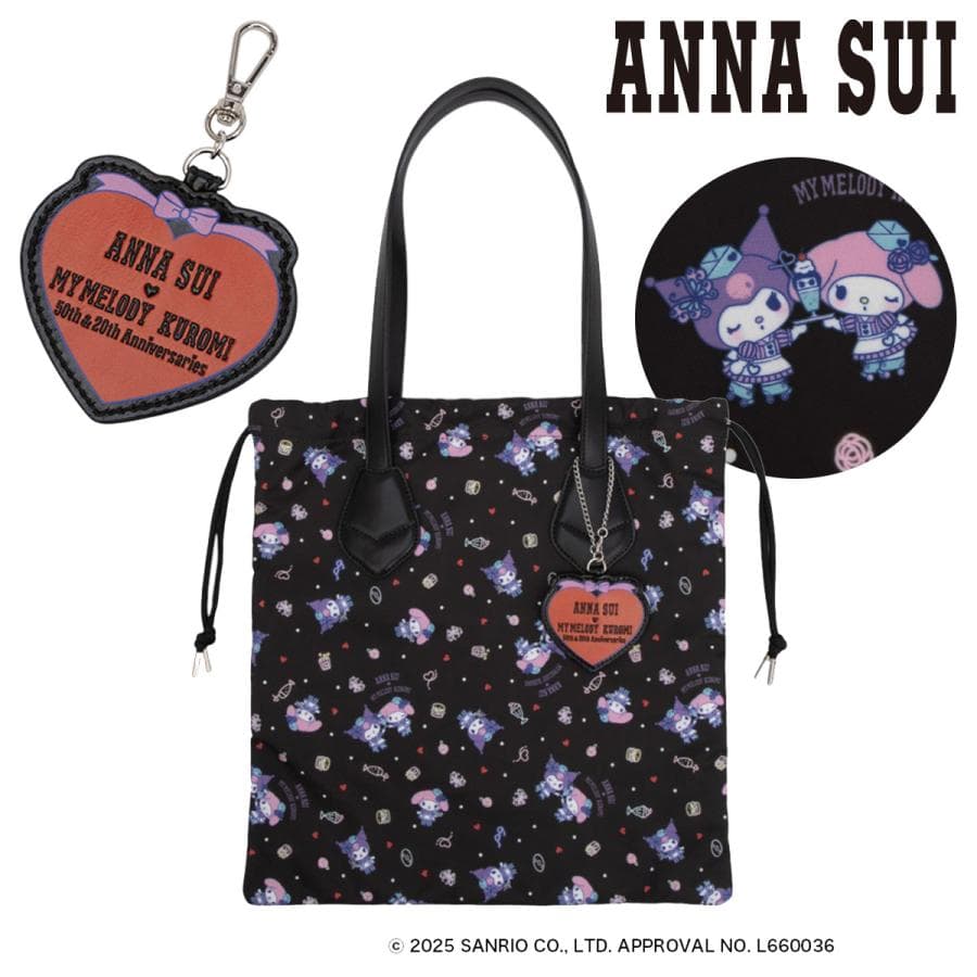 クロミ マイメロディ アナスイ トートバッグ A4 318140 マイメロディ サンリオ 巾着 ANNA SUI ×…