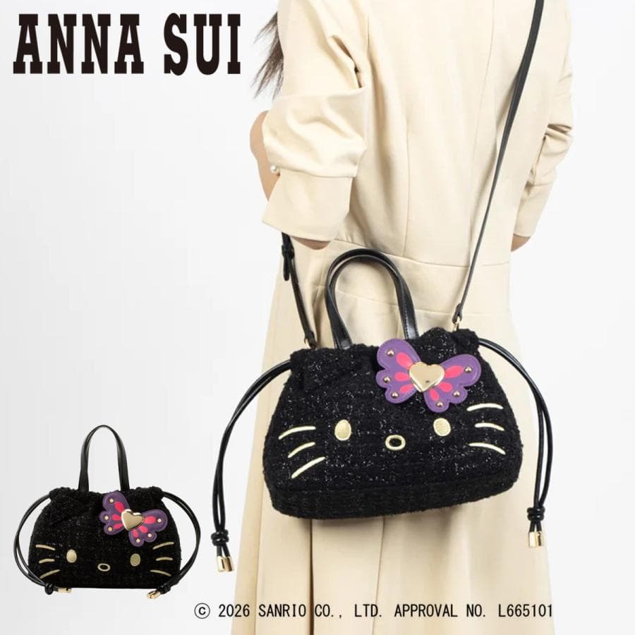 アナスイ ハローキティ 巾着バッグ HELLO KITTY レディース 318422 ANNASUI ハンドバッグ…
