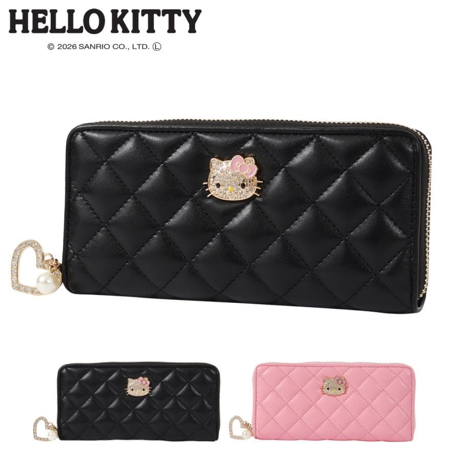 ハローキティ 長財布 ラウンドファスナー キルティング レディース KT-W5271 HELLO KITTY…