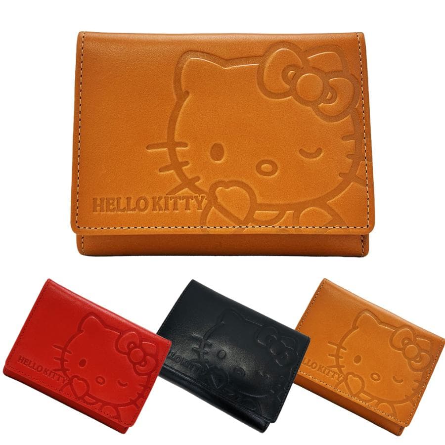 ハローキティ 本革財布 9H76 かわいい お財布 小銭入れ お札入れ カード入れ 爆買