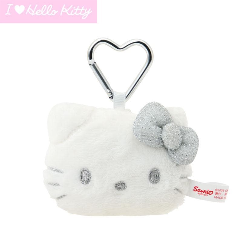 ハローキティ フェイス形マスコットホルダー(I Love Hello Kitty) シルバー