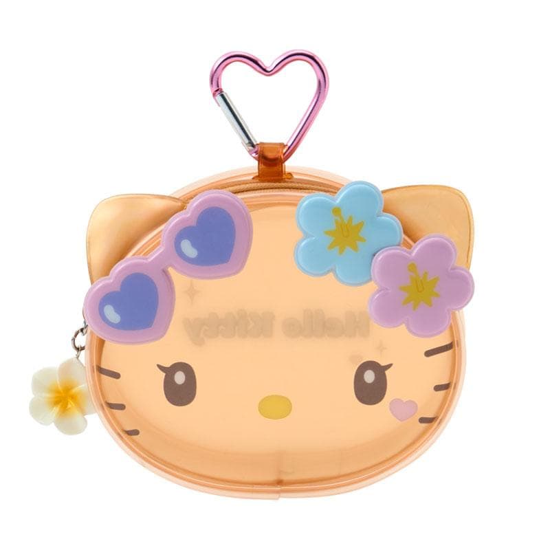 ハローキティ フェイス形クリアミニポーチ(きらめきサマープール)