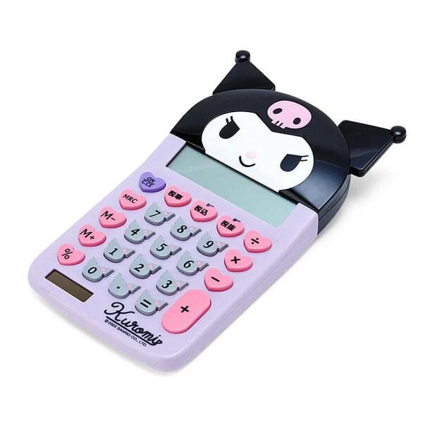 クロミ フェイス形キー電卓 12桁表示 ソーラーパネル付 ボタン電池付 計算 オフィス かわいい サンリオ [01]…