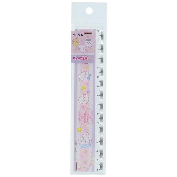 ちいかわ 15cm定規 直線 ハチワレ うさぎ モモンガ 小学校 入学 進級 かわいい 日本製 サンスター文具…