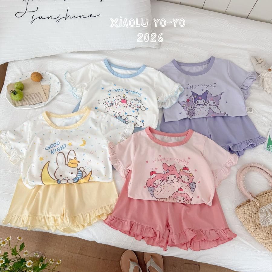 クロミ マイメロ シナモン 子供パジャマ 半袖 ショートパンツ 上下セット 女の子 夏服 かわいい ルームウェア…