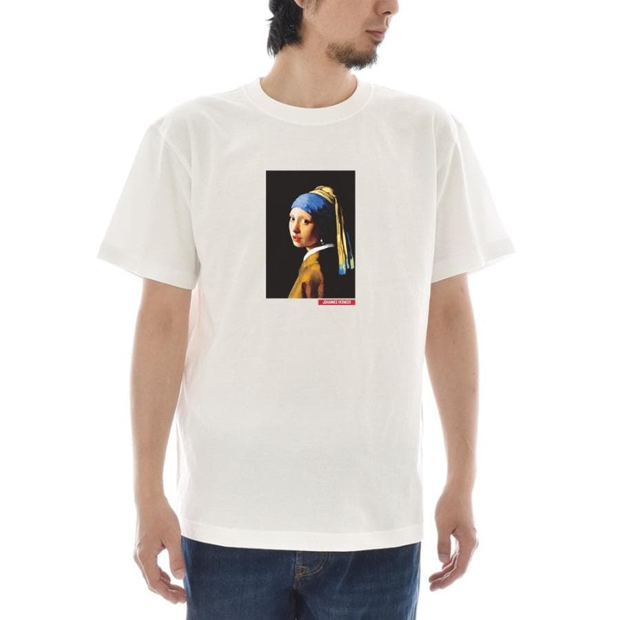 【半袖 アートTシャツ】フェルメール Tシャツ 真珠の耳飾りの少女 ライフ イズ アート 半袖 ショートスリーブ…