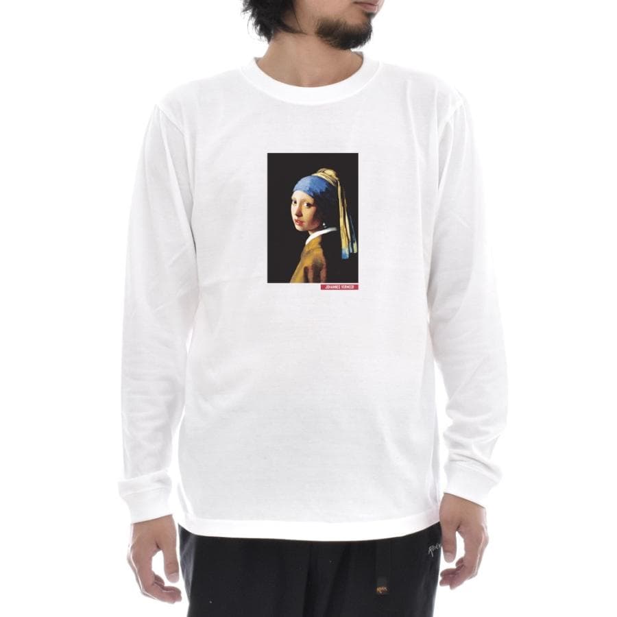フェルメール Tシャツ 真珠の耳飾りの少女 ライフ イズ アート 長袖 ロンT ロングスリーブ メンズ レディース…