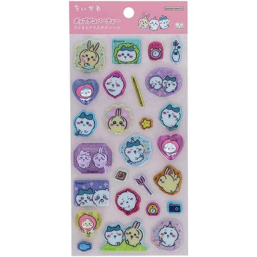 ラメきらクリスタルシール ちいかわ・ハチワレ・うさぎ S8817162 ポップデコパーティー サンスター文具 大人…
