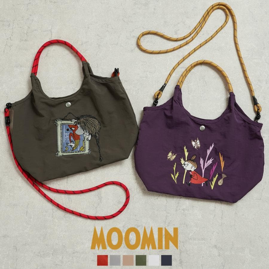 【公式】ムーミン バッグ レディース リトルミイ スナフキン 刺繍 トート ショルダーバッグ MOOMIN…