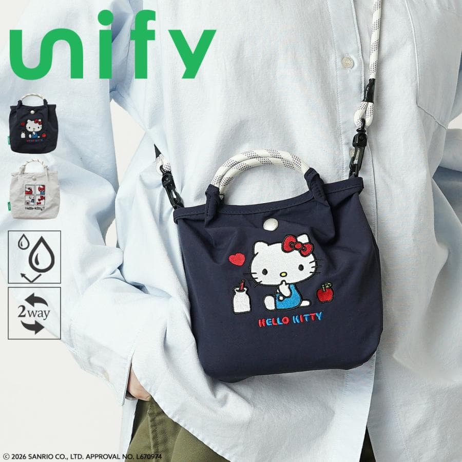 【公式】Unify × Sanrio characters サンリオ ポシェット ポーチ 刺繍 ハローキティ…