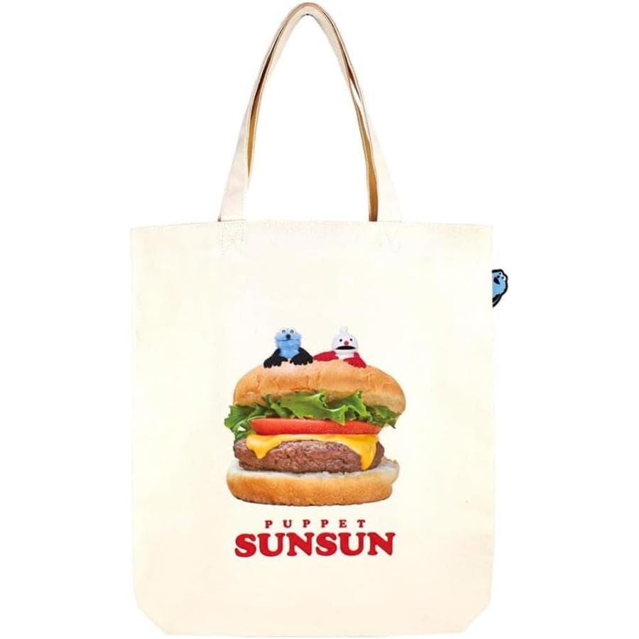 トートバッグ パペットスンスン ぴょこっとトート ハンバーガー PUPPET SUNSUN ティーズファクトリー 爆買