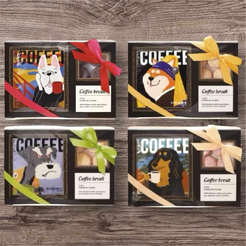 ドリップコーヒー クッキー セット アートミュージアム 犬 無料ギフトシール プチギフト