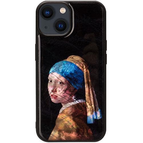 ikins アイキンス 天然貝ケース for iPhone 15 Plus 真珠の耳飾りの少女 I25490i15PL