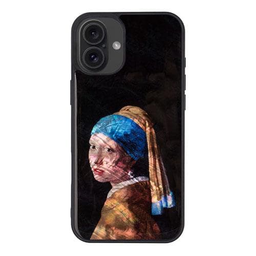 ROA iPhone 16 Plus(6.7インチ) 天然貝ケース ikins 真珠の耳飾りの少女…