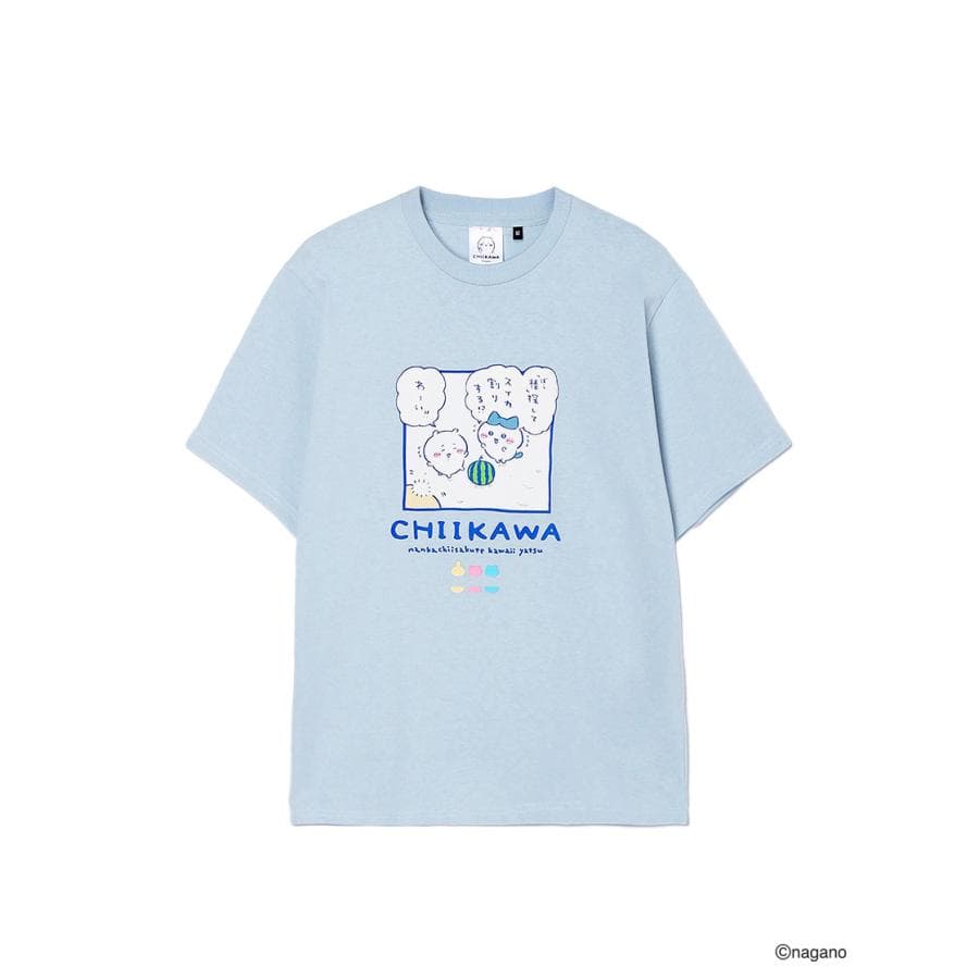【ちいかわ】発泡プリント スイカ割り Tシャツ メンズ レディース ユニセックス