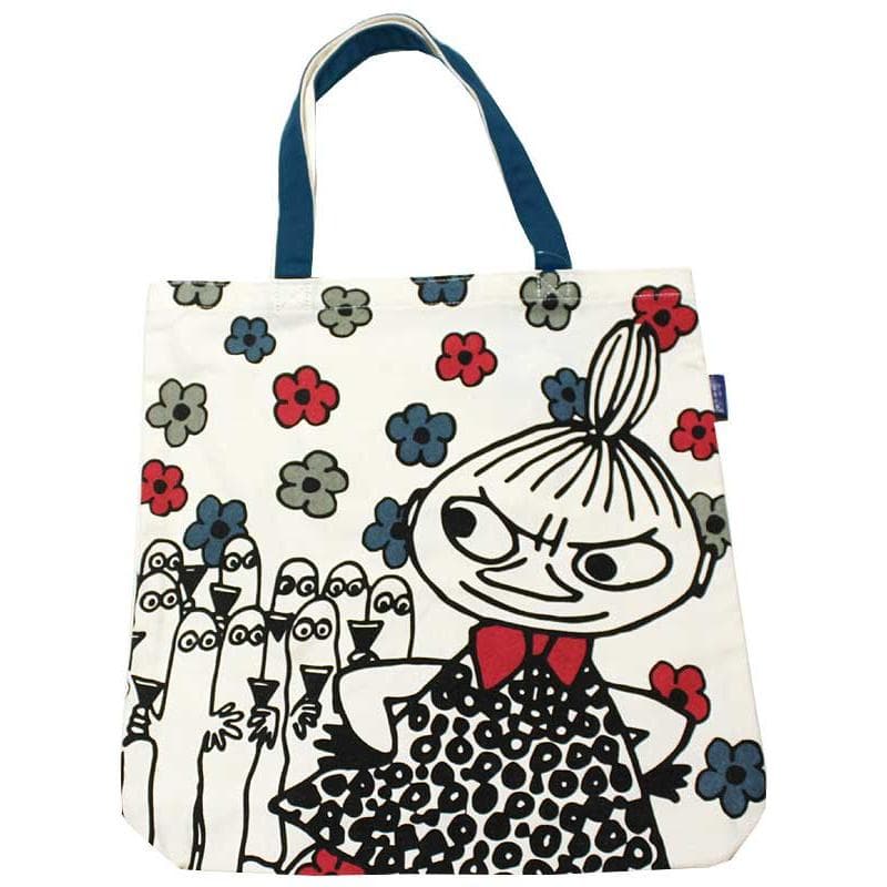 ムーミン トートバッグ ミイ&ニョロニョロ柄 男女兼用 A4すっぽりサイズ キャンパストート 肩掛け可能