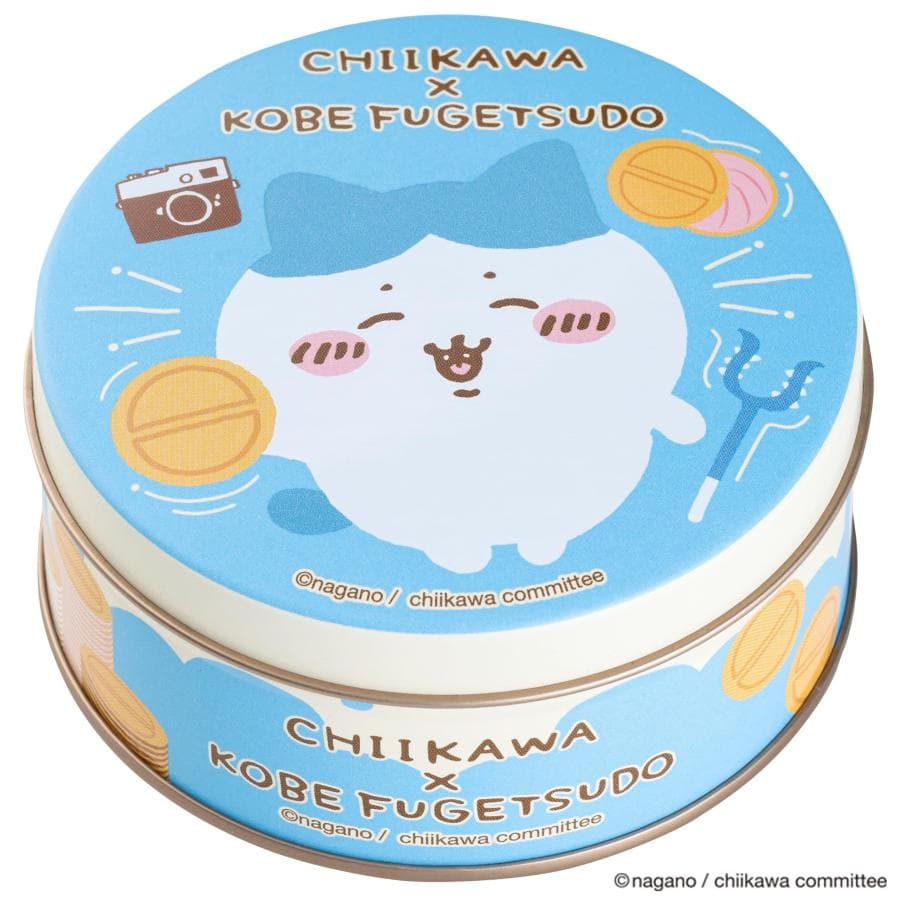 正規品 神戸 風月堂 ちいかわ ミニ ゴーフル お菓子 缶入り ハチワレ 6枚入り (バニラ ストロベリー風味…