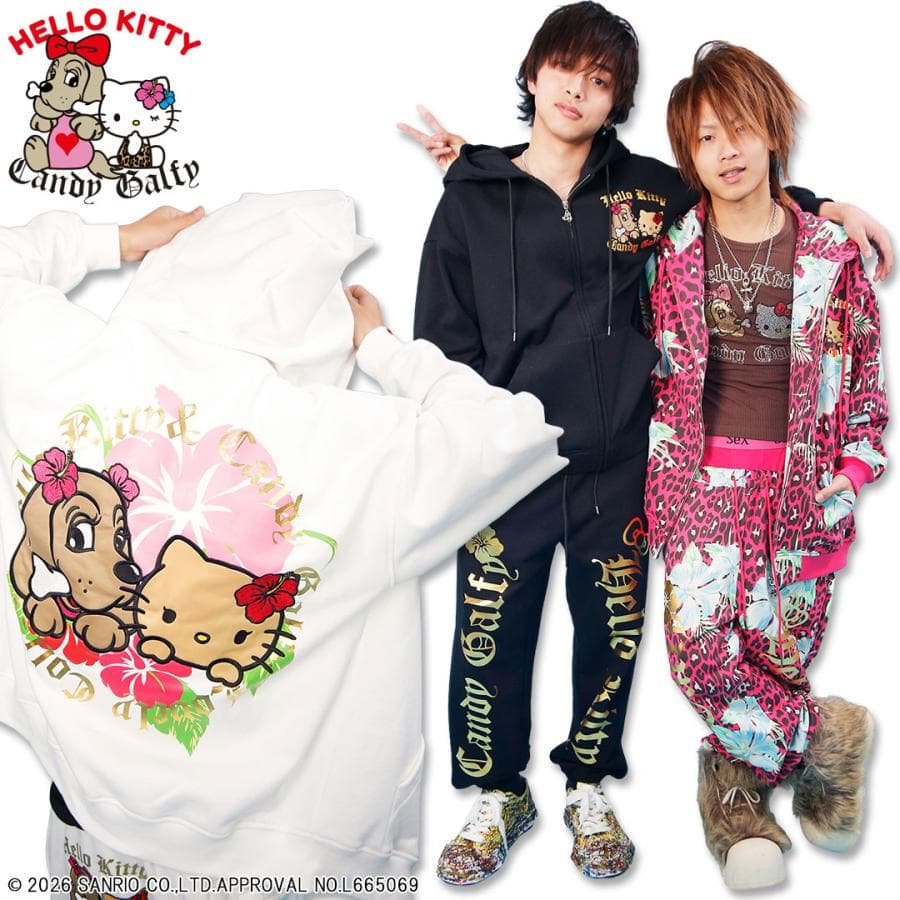 キャンディー ガルフィー CANDY GALFY × HELLO KITTY コラボ ロコギャル双子 パーカー &…
