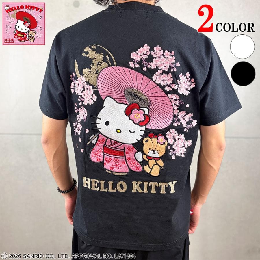 絡繰魂 × HELLO KITTY コラボ KARAKURI TAMASHII ハローキティ SAKURA TEE…