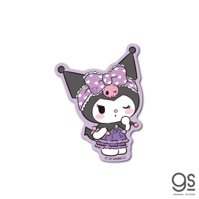 クロミステッカー ハートリボン 紫 KUROMI 真夜中のメロクロ サンリオ キャラクターSANRIO 病みかわ…