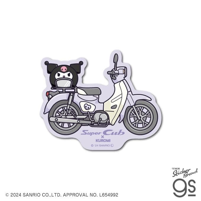 Super Cub×サンリオキャラクターズ ステッカー クロミ01 かわいい sanrio コラボ バイク…