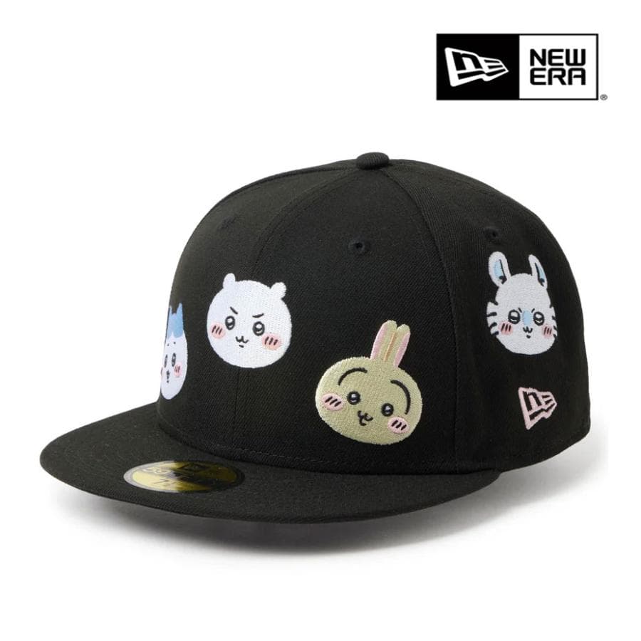 ニューエラ ちいかわ ゴルフ キャップ 59FIFTY キャラALL OVER ブラック 14864521 メンズ…