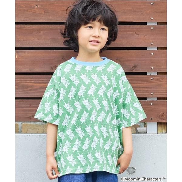 tシャツ 「MOOMIN/ムーミン」別注 総柄プリントTee キッズ 子供服 男の子 女の子