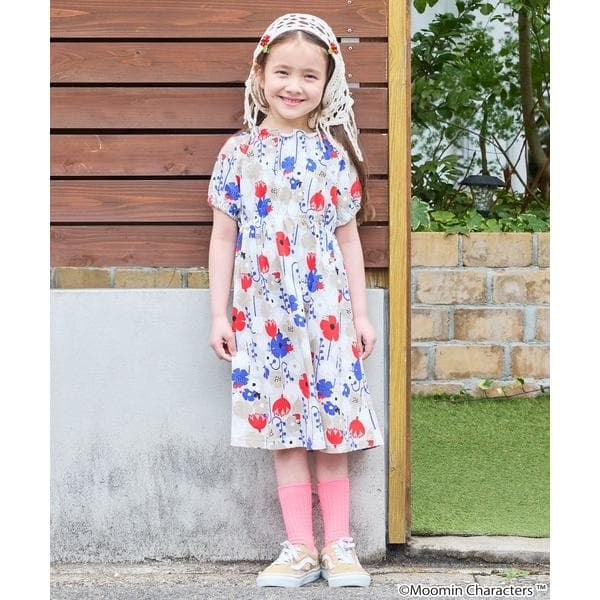 ワンピース 「MOOMIN/ムーミン」別注 総柄ワンピース キッズ 子供服 女の子