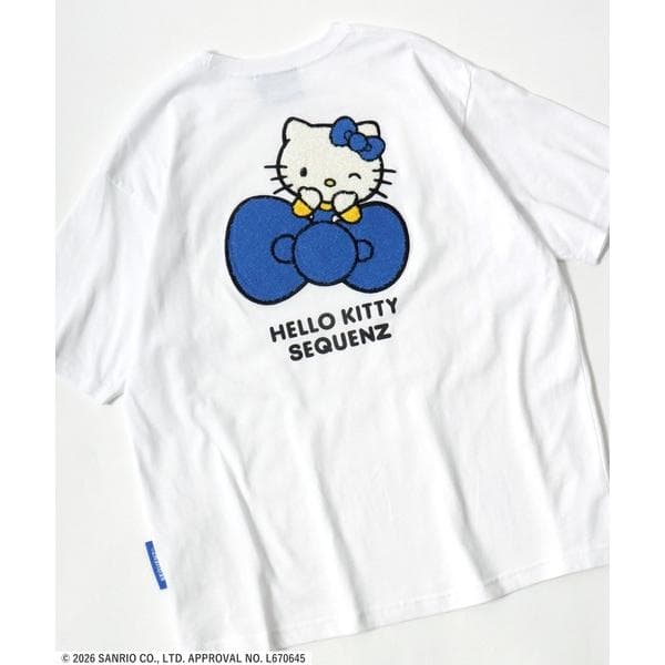 tシャツ 半袖 HELLO KITTY EMBROIDERY TEE/ハローキティ サガラ刺繍…
