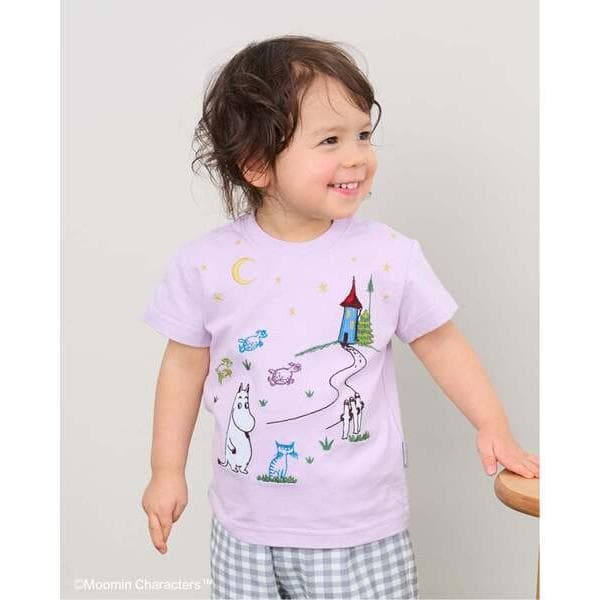tシャツ 「MOOMIN」ムーミンと夜空半袖Tシャツ キッズ 子供服 男の子 女の子