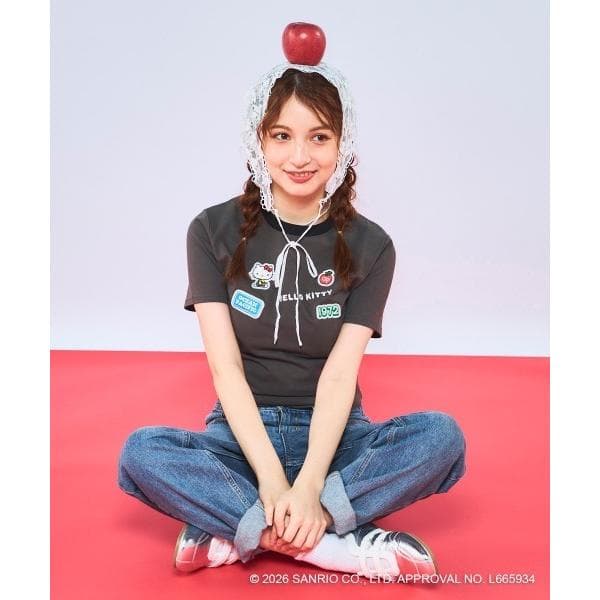 tシャツ 半袖 「Ocean Pacific×ハローキティ」レディースハローキティ×OP リンガーTシャツ レディース