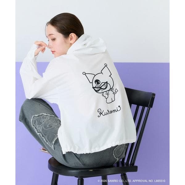 パーカー uvカット 冷感 「KUROMI」クロミ プリントラッシュガード素材パーカー レディース